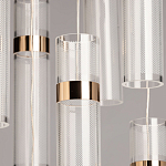 Люстра каскадная с прозрачными цилиндрическими плафонами Jenae Glass Tube Lighting варинант исполнения - 4 | Loft Concept в Екатеринбурге