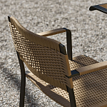 Дизайнерский стул с каркасом из металла с плетеными сиденьем и спинкой GREEN POINT Chair варинант исполнения - 2 | Loft Concept в Екатеринбурге