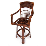 Барный стул из ротанга Eloise коричневый варинант исполнения - 5 | Loft Concept в Екатеринбурге