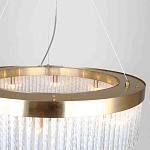 Люстра подвесная со стеклянными подвесками в виде перекрученных трубочек Nembus варинант исполнения - 3 | Loft Concept в Екатеринбурге