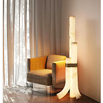 Торшер геометрический с тремя мраморными плафонами Marble Tripod варинант исполнения - 5 | Loft Concept в Екатеринбурге