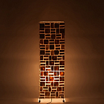 Торшер из перламутра на металлическом каркасе Indonesian Tower 2 варинант исполнения - 3 | Loft Concept в Екатеринбурге