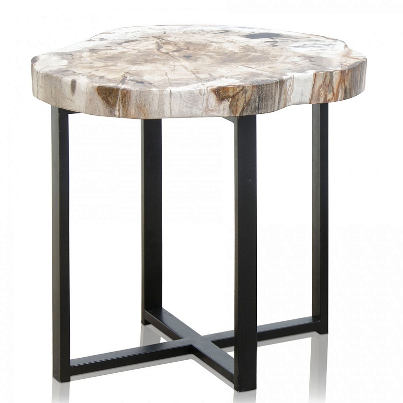 PETRIFIED WOOD COFFEETABLE S Окаменелое дерево Черный в Екатеринбурге | Loft Concept 