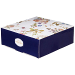 Ваза фарфоровая круглая на ножке с рисунком цветов Garden Whisper Porcelain Set  варинант исполнения - 2 | Loft Concept в Екатеринбурге