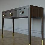 Дизайнерский Письменный стол Elsa Dreams Walnut с тремя ящиками варинант исполнения - 2 | Loft Concept в Екатеринбурге