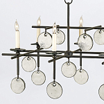 Люстра подвесная с 8-ю лампами и стеклянными круглыми подвесками Currey & Company варинант исполнения - 7 | Loft Concept в Екатеринбурге