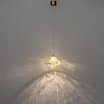 Подвесной светильник с плафоном из фактурного светло-янтарного стекла Light Ensemble варинант исполнения - 4 | Loft Concept в Екатеринбурге