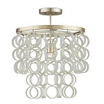 Потолочный светильник с каскадом из круглых декоративных колец Waterfall from the Rings варинант исполнения - 2 | Loft Concept в Екатеринбурге