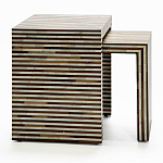 Комплект приставных столиков Stripes Set of tables Beige варинант исполнения - 1 | Loft Concept в Екатеринбурге