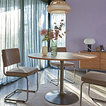 Круглый обеденный стол на одной ножке Remo Round Dining Table варинант исполнения - 6 | Loft Concept в Екатеринбурге