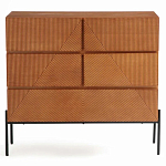 Комод с геометрическим рисунком на ящиках Anders Dark Wood варинант исполнения - 2 | Loft Concept в Екатеринбурге