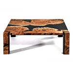 Кофейный Стол River in Autumn Elm Resin Coffee Table варинант исполнения - 1 | Loft Concept в Екатеринбурге