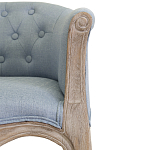 Кресло низкое в стиле прованс Louis French Armchair light blue flax варинант исполнения - 4 | Loft Concept в Екатеринбурге