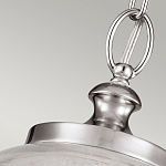 Подвесной светильник с прозрачным стеклянным плафоном в форме шара в современном стиле на цепи Feiss варинант исполнения - 4 | Loft Concept в Екатеринбурге