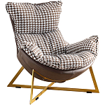 Кресло с принтом "гусиная лапка" PIED DE POULE Armchair варинант исполнения - 1 | Loft Concept в Екатеринбурге