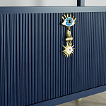 Стеллаж со стеклянными полками Elsa Dreams Blue варинант исполнения - 8 | Loft Concept в Екатеринбурге