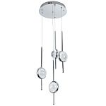 Люстра с 4-мя плафонами из хрустального шара Crystal Bubbles Chrome Hanging Lamp варинант исполнения - 1 | Loft Concept в Екатеринбурге