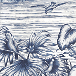 Обои ручная роспись Le Brésil Mer Bleue варинант исполнения - 2 | Loft Concept в Екатеринбурге