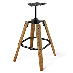 Барный стул со спинкой на 4-х коричневых ножках Бежевый Велюр Ava Charm варинант исполнения - 4 | Loft Concept в Екатеринбурге