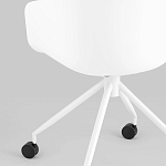 Офисное кресло из пластика с мягким сиденьем Eggshell Grey варинант исполнения - 8 | Loft Concept в Екатеринбурге