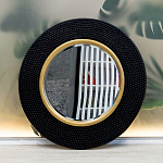 Зеркало в черной фактурной раме с золотым кантом Summon the Light варинант исполнения - 8 | Loft Concept в Екатеринбурге