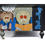Кресло "Умный Умник" Rick and Morty graffiti chair натуральная кожа  варинант исполнения - 6 | Loft Concept в Екатеринбурге