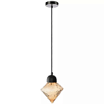 Подвесной светильник с янтарным рельефным плафоном Lamp with Frozen Glass Effect варинант исполнения - 1 | Loft Concept в Екатеринбурге