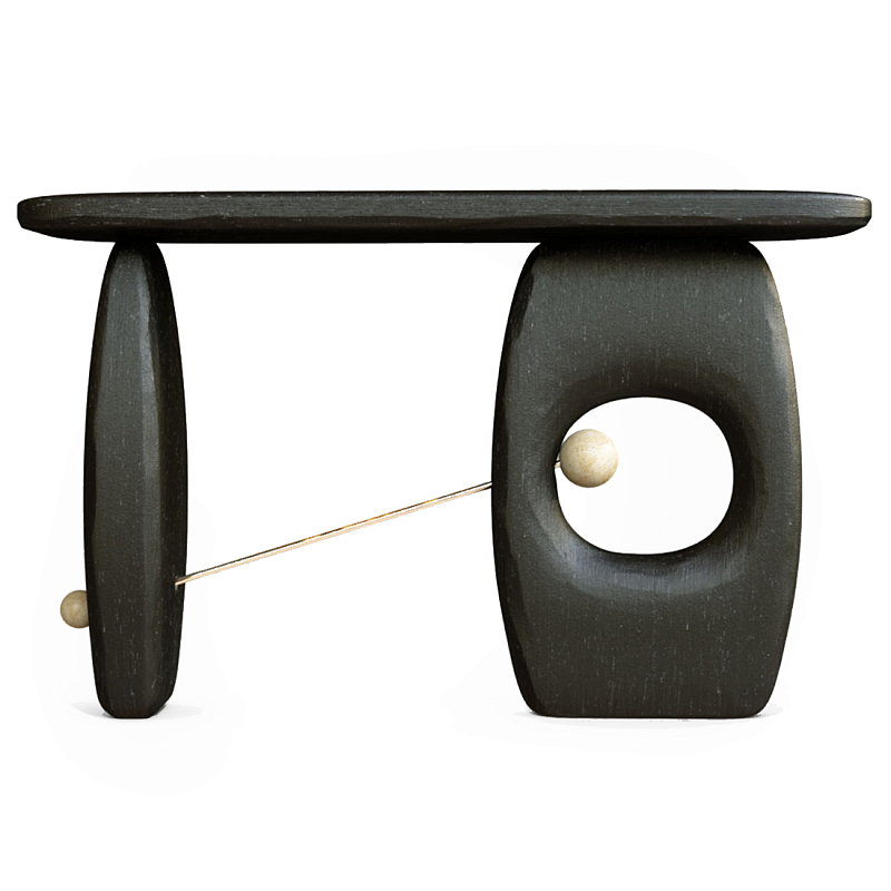 Консоль Lusitania Латунь Черный матовый в Екатеринбурге | Loft Concept 