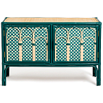 Комод для посуды из ротанга Felice Rattan Green варинант исполнения - 1 | Loft Concept в Екатеринбурге