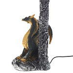 Настольная лампа Дракон Dragon Black Gold Table Lamp Синий Абажур варинант исполнения - 2 | Loft Concept в Екатеринбурге