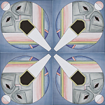 Плитка дизайнерская с узором Маска варинант исполнения - 1 | Loft Concept в Екатеринбурге