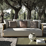 Дизайнерский уличный диван из массива дерева с плетеной спинкой PALINFRASCA Sofa варинант исполнения - 22 | Loft Concept в Екатеринбурге