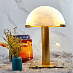 Настольная лампа c абажуром в форме купола из натурального камня  Heavenly Harmony варинант исполнения - 3 | Loft Concept в Екатеринбурге