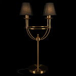 Настольная лампа на металлическом основании бронзового цвета с 4-мя черными конусовидными абажурами Dignity варинант исполнения - 2 | Loft Concept в Екатеринбурге