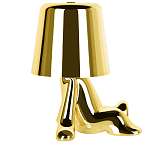 Настольная лампа фигурная золотого цвета с гладким абажуром Высота 17 см Sophia варинант исполнения - 4 | Loft Concept в Екатеринбурге