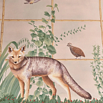 Обои ручная роспись Trellised Menagerie Standard colourway on scenic paper варинант исполнения - 2 | Loft Concept в Екатеринбурге