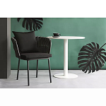 Стул мягкий с декором в виде плетеных лент на спинке и подлокотниках Semicircular Chair Decorated with Ribbons варинант исполнения - 5 | Loft Concept в Екатеринбурге