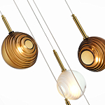 Люстра светодиодная с сферическими стеклянными плафонами Splatter варинант исполнения - 4 | Loft Concept в Екатеринбурге