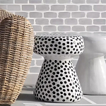 Дизайнерский журнальный стол белый в чёрный горох Gefan варинант исполнения - 1 | Loft Concept в Екатеринбурге