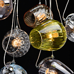 Люстра каскадная с 9-ю разноцветными стеклянными плафонами Kaleido варинант исполнения - 13 | Loft Concept в Екатеринбурге