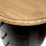 Комод маленький круглый c 3-мя ящиками и состаренным эффектом Vintage варинант исполнения - 2 | Loft Concept в Екатеринбурге