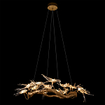 Люстра подвесная с прозрачными стеклянными птичками на ветвях Диаметр 100 см Serip Voa варинант исполнения - 3 | Loft Concept в Екатеринбурге