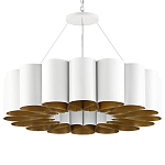 Люстра круглая фактурная в сочетании белого и золотого цвета Wide Stripes of Ribbon варинант исполнения - 4 | Loft Concept в Екатеринбурге