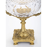 Чаша из рельефного стекла прозрачного цвета на бронзовой подставке Eden Garden варинант исполнения - 3 | Loft Concept в Екатеринбурге