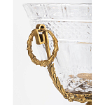 Чаша из рельефного стекла прозрачного цвета на бронзовой подставке Eden Garden варинант исполнения - 2 | Loft Concept в Екатеринбурге