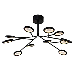 Люстра черного цвета с 12-ю круглыми плафонами Bendik Lighting варинант исполнения - 2 | Loft Concept в Екатеринбурге