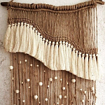 Дизайнерское Панно Дюна Макраме из нитей и бусин Wall Panel Dune варинант исполнения - 1 | Loft Concept в Екатеринбурге