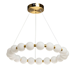 Люстра круглая с матовыми белыми шарами PEARLS Suspension варинант исполнения - 2 | Loft Concept в Екатеринбурге