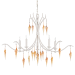 Люстра белая фактурная с подвесками из ракушек Study of Grace варинант исполнения - 3 | Loft Concept в Екатеринбурге