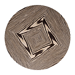 Столик журнальный круглый с полосатым узором Zebroids варинант исполнения - 2 | Loft Concept в Екатеринбурге